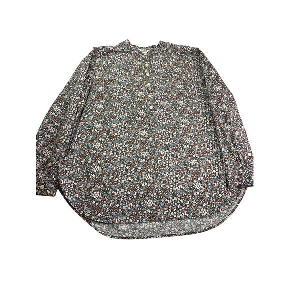 Duluth Trading Co. Women's Printmaker Cotton Poplin Tunic Top Shirt Size XXL - Picture 1 of 7